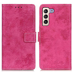 Coque Portefeuille Livre Cuir Etui Clapet D05Y pour Samsung Galaxy S23 Plus 5G Rose Rouge
