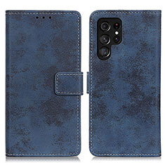 Coque Portefeuille Livre Cuir Etui Clapet D05Y pour Samsung Galaxy S24 Ultra 5G Bleu