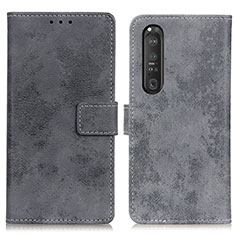 Coque Portefeuille Livre Cuir Etui Clapet D05Y pour Sony Xperia 1 III Gris