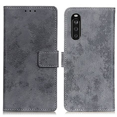 Coque Portefeuille Livre Cuir Etui Clapet D05Y pour Sony Xperia 10 III Lite Gris