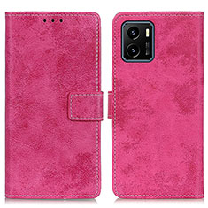 Coque Portefeuille Livre Cuir Etui Clapet D05Y pour Vivo Y01A Rose Rouge