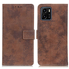 Coque Portefeuille Livre Cuir Etui Clapet D05Y pour Vivo Y15C Marron