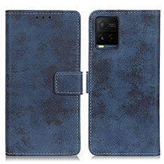 Coque Portefeuille Livre Cuir Etui Clapet D05Y pour Vivo Y33T Bleu