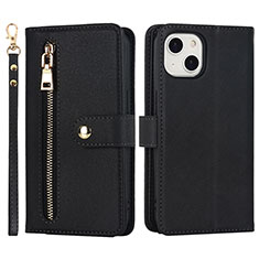 Coque Portefeuille Livre Cuir Etui Clapet D06T pour Apple iPhone 13 Noir