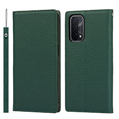 Coque Portefeuille Livre Cuir Etui Clapet D06T pour OnePlus Nord N200 5G Vert