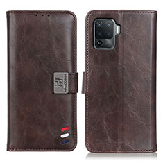 Coque Portefeuille Livre Cuir Etui Clapet D06Y pour Oppo A94 4G Marron