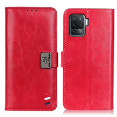 Coque Portefeuille Livre Cuir Etui Clapet D06Y pour Oppo A94 4G Rouge