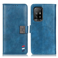 Coque Portefeuille Livre Cuir Etui Clapet D06Y pour Oppo A94 5G Bleu