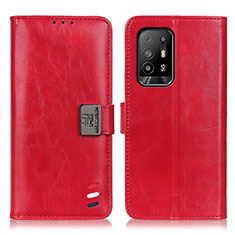 Coque Portefeuille Livre Cuir Etui Clapet D06Y pour Oppo A94 5G Rouge