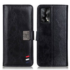 Coque Portefeuille Livre Cuir Etui Clapet D06Y pour Oppo F19 Noir