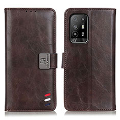 Coque Portefeuille Livre Cuir Etui Clapet D06Y pour Oppo F19 Pro+ Plus 5G Marron