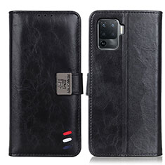 Coque Portefeuille Livre Cuir Etui Clapet D06Y pour Oppo Reno5 F Noir