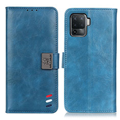 Coque Portefeuille Livre Cuir Etui Clapet D06Y pour Oppo Reno5 Lite Bleu