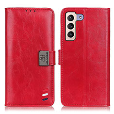 Coque Portefeuille Livre Cuir Etui Clapet D06Y pour Samsung Galaxy S21 FE 5G Rouge