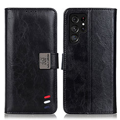 Coque Portefeuille Livre Cuir Etui Clapet D06Y pour Samsung Galaxy S21 Ultra 5G Noir