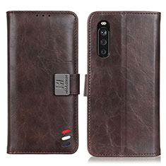 Coque Portefeuille Livre Cuir Etui Clapet D06Y pour Sony Xperia 10 III Lite Marron