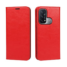 Coque Portefeuille Livre Cuir Etui Clapet D07T pour Oppo Reno5 A Rouge