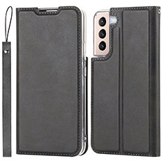 Coque Portefeuille Livre Cuir Etui Clapet D07T pour Samsung Galaxy S21 5G Noir