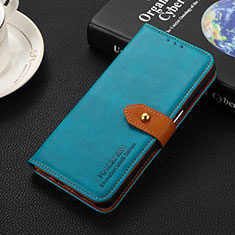 Coque Portefeuille Livre Cuir Etui Clapet D07Y pour Google Pixel 8a 5G Cyan