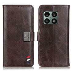 Coque Portefeuille Livre Cuir Etui Clapet D07Y pour OnePlus 10 Pro 5G Marron