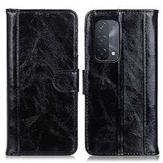 Coque Portefeuille Livre Cuir Etui Clapet D07Y pour Oppo A54 5G Noir