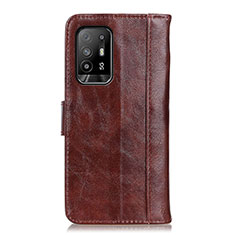 Coque Portefeuille Livre Cuir Etui Clapet D07Y pour Oppo A94 5G Marron