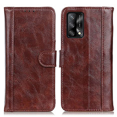 Coque Portefeuille Livre Cuir Etui Clapet D07Y pour Oppo F19 Marron