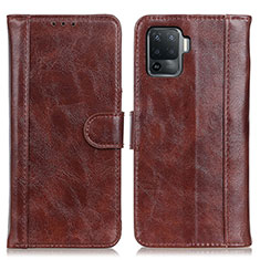 Coque Portefeuille Livre Cuir Etui Clapet D07Y pour Oppo Reno5 F Marron