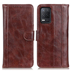 Coque Portefeuille Livre Cuir Etui Clapet D07Y pour Realme 8s 5G Marron