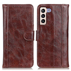 Coque Portefeuille Livre Cuir Etui Clapet D07Y pour Samsung Galaxy S21 5G Marron