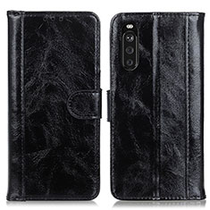 Coque Portefeuille Livre Cuir Etui Clapet D07Y pour Sony Xperia 10 III Lite Noir