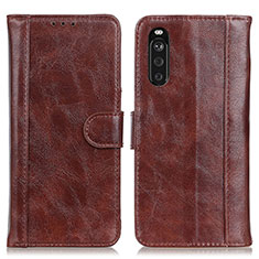 Coque Portefeuille Livre Cuir Etui Clapet D07Y pour Sony Xperia 10 III Marron