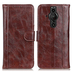 Coque Portefeuille Livre Cuir Etui Clapet D07Y pour Sony Xperia PRO-I Marron