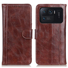 Coque Portefeuille Livre Cuir Etui Clapet D07Y pour Xiaomi Mi 11 Ultra 5G Marron