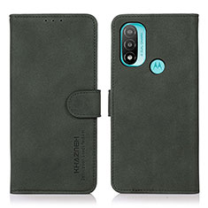 Coque Portefeuille Livre Cuir Etui Clapet D08Y pour Motorola Moto E20 Vert