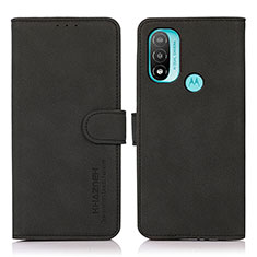 Coque Portefeuille Livre Cuir Etui Clapet D08Y pour Motorola Moto E40 Noir