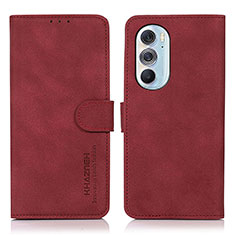 Coque Portefeuille Livre Cuir Etui Clapet D08Y pour Motorola Moto Edge Plus (2022) 5G Rouge
