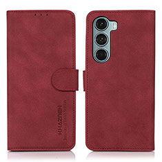 Coque Portefeuille Livre Cuir Etui Clapet D08Y pour Motorola Moto Edge S30 5G Rouge