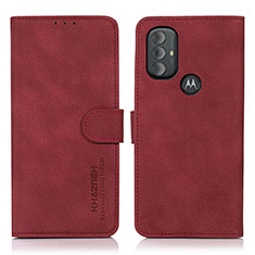 Coque Portefeuille Livre Cuir Etui Clapet D08Y pour Motorola Moto G Play (2023) Rouge