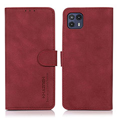 Coque Portefeuille Livre Cuir Etui Clapet D08Y pour Motorola Moto G50 5G Rouge