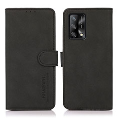 Coque Portefeuille Livre Cuir Etui Clapet D08Y pour Oppo F19 Noir