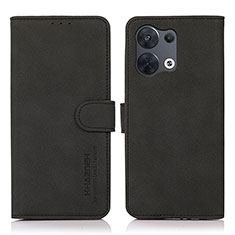 Coque Portefeuille Livre Cuir Etui Clapet D08Y pour Oppo Reno8 5G Noir