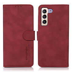 Coque Portefeuille Livre Cuir Etui Clapet D08Y pour Samsung Galaxy S21 FE 5G Rouge