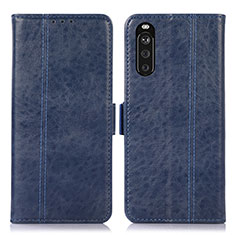 Coque Portefeuille Livre Cuir Etui Clapet D08Y pour Sony Xperia 10 III Bleu