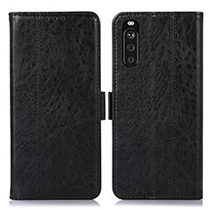 Coque Portefeuille Livre Cuir Etui Clapet D08Y pour Sony Xperia 10 III Lite Noir