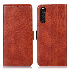 Coque Portefeuille Livre Cuir Etui Clapet D08Y pour Sony Xperia 10 III SO-52B Marron