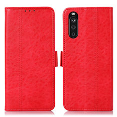 Coque Portefeuille Livre Cuir Etui Clapet D08Y pour Sony Xperia 10 III SO-52B Rouge