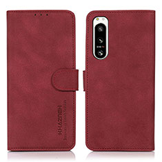 Coque Portefeuille Livre Cuir Etui Clapet D08Y pour Sony Xperia 5 IV Rouge