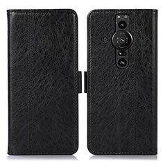 Coque Portefeuille Livre Cuir Etui Clapet D08Y pour Sony Xperia PRO-I Noir