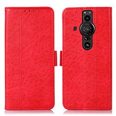 Coque Portefeuille Livre Cuir Etui Clapet D08Y pour Sony Xperia PRO-I Rouge